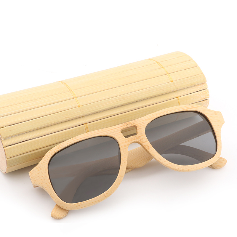 High quality promotional goods men custom wooden bamboo sun glasses